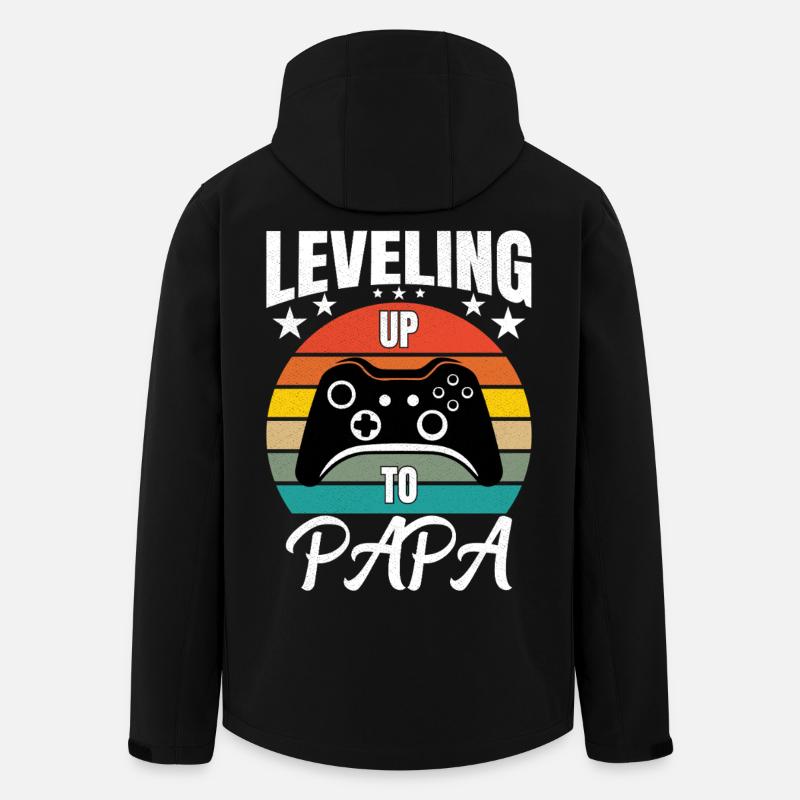 Montée de niveau jusqu’à papa - Veste softshell homme en polyester recyclé Stanley/Stella - noir