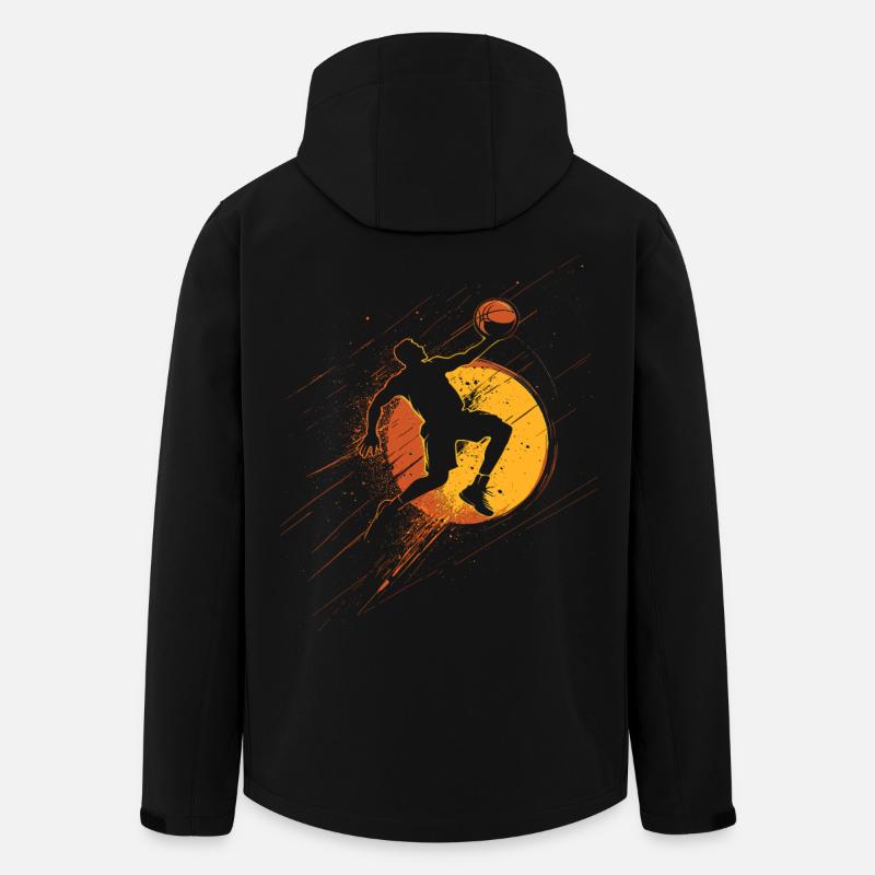 Basketteur dans les airs - Veste softshell homme en polyester recyclé Stanley/Stella - noir