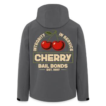 Integrity In Service Cherry bail bonds EST. 1997 - Men’s Recycled Softshell Jacket by Stanley/Stella - black - Back - AI Model Male 185 light (185cm)