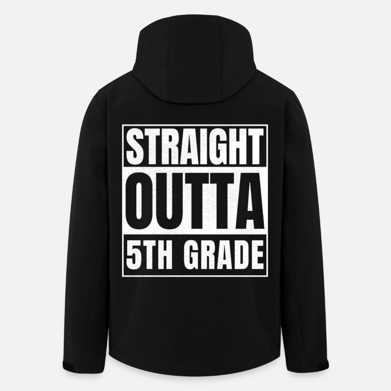 STRAIGHT OUTTA Fifth Grade - Men’s Recycled Softshell Jacket by Stanley/Stella - black