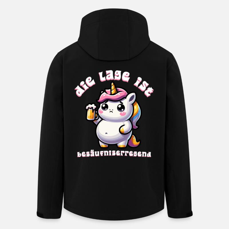 Süßes Einhorn Bier Feier - Recycelte Männer Softshell-Jacke von Stanley/Stella - Schwarz