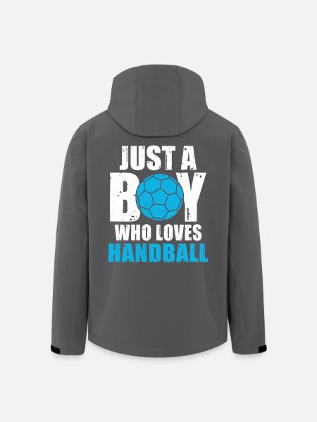 Just a Boy Who Loves Handball - Men’s Recycled Softshell Jacket by Stanley/Stella - black