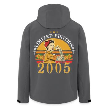 2005 Vintage Born 2005 Vintage Geburtstagsgeschenk - Recycelte Männer Softshell-Jacke von Stanley/Stella - Schwarz - Hinten - AI Model Male 185 light (185cm)