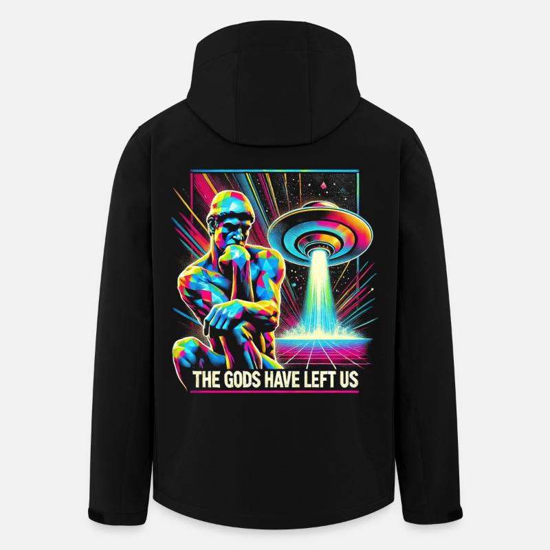 Psychedelische Alien-Invader-Kunst - Recycelte Männer Softshell-Jacke von Stanley/Stella - Schwarz