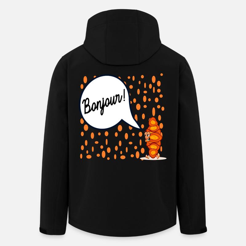 Hej franska croissant frankrike - Softshelljacka herr i återvunnen polyester Discoverer Stanley/Stella - svart