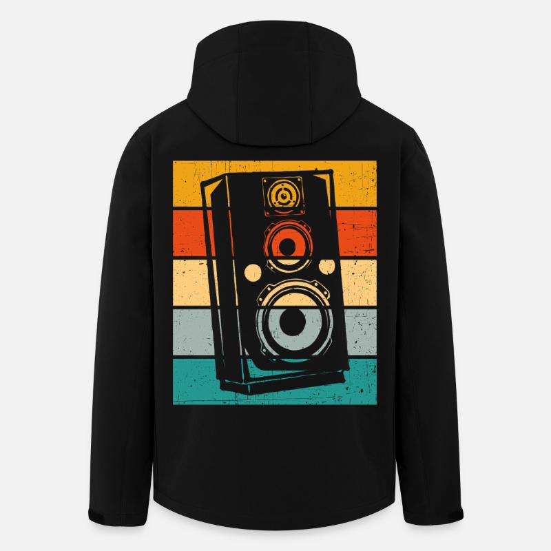 Lautsprecher Retro - Recycelte Männer Softshell-Jacke von Stanley/Stella - Schwarz