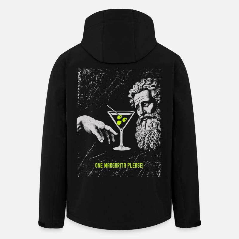 Classical Genius Margarita Design - Men’s Recycled Softshell Jacket by Stanley/Stella - black