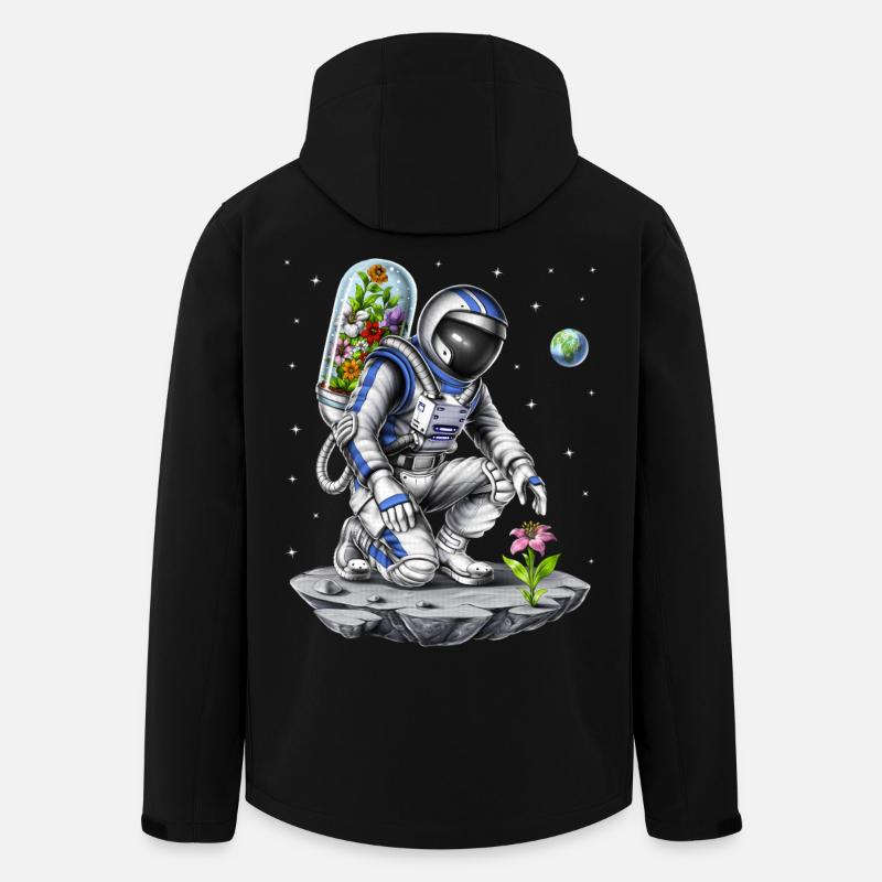 Space Astronaut Botanist - Men’s Recycled Softshell Jacket by Stanley/Stella - black