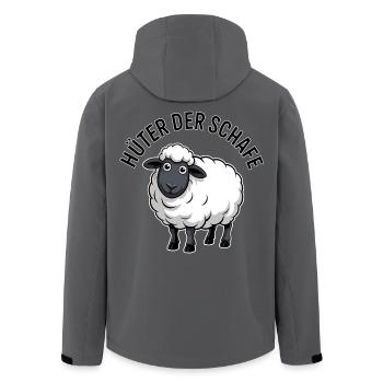 Hüter der Schafe - Recycelte Männer Softshell-Jacke von Stanley/Stella - Schwarz - Hinten - AI Model Male 185 light (185cm)