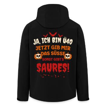 Plus de 40 tours ou friandises d’Halloween - Veste softshell homme en polyester recyclé Stanley/Stella - noir - Dos - AI Model Male 185 light (185cm)