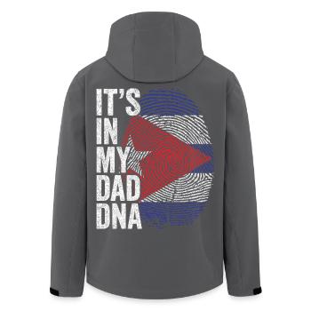 Cuba Flag Cuban Dad Footprint - Men’s Recycled Softshell Jacket by Stanley/Stella - black - Back - AI Model Male 185 light (185cm)