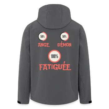 Fatiguée - Veste softshell homme en polyester recyclé Stanley/Stella - noir - Dos - AI Model Male 185 light (185cm)