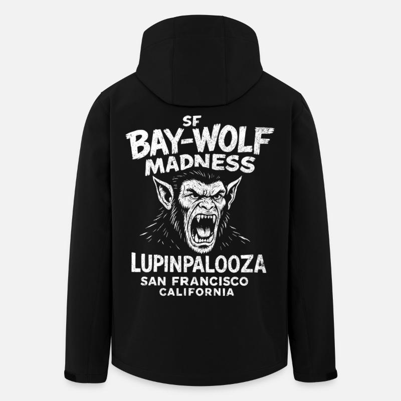 SF Bay Wolf Madness Werewolf - Men’s Recycled Softshell Jacket by Stanley/Stella - black