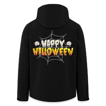 Joyeux Halloween avec toile d’araignée et crâne - Veste softshell homme en polyester recyclé Stanley/Stella - noir - Dos - AI Model Male 185 light (185cm)