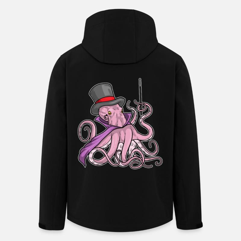 Octopus Wizard Wand - Men’s Recycled Softshell Jacket by Stanley/Stella - black