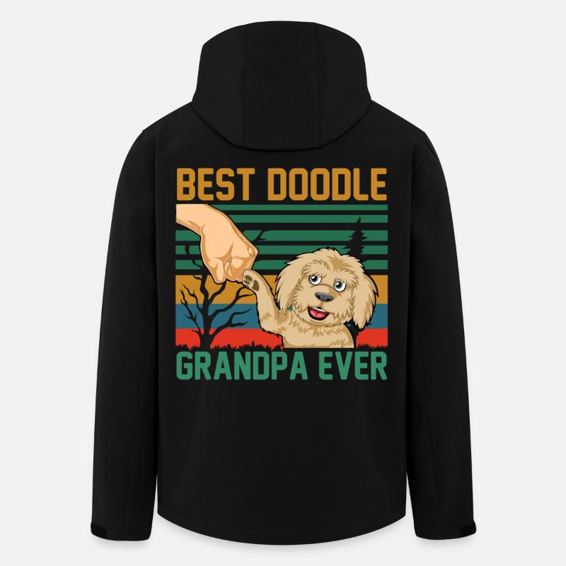 Bester Doodle-Opa aller Zeiten - Recycelte Männer Softshell-Jacke von Stanley/Stella - Schwarz
