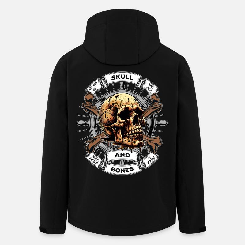 Skull and Bones Pirate - Men’s Recycled Softshell Jacket by Stanley/Stella - black