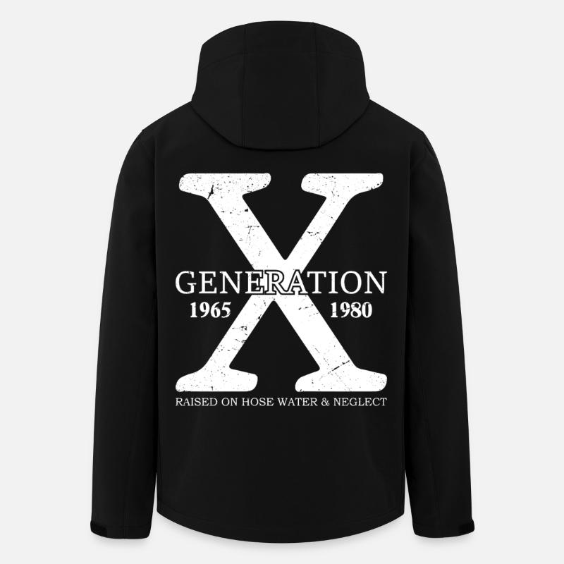 generation x raised on hose water and neglect - Recycelte Männer Softshell-Jacke von Stanley/Stella - Schwarz