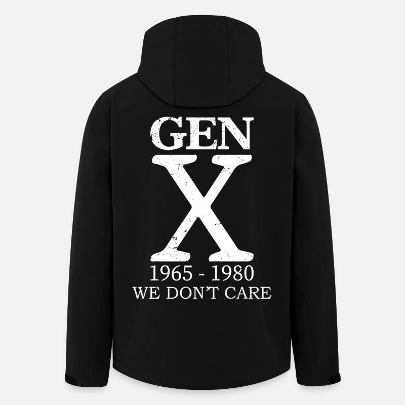 gen x we don't care - Recycelte Männer Softshell-Jacke von Stanley/Stella - Schwarz