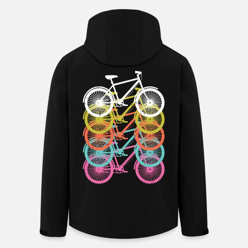 Cycling Retro Vintage - Recycelte Männer Softshell-Jacke von Stanley/Stella - Schwarz
