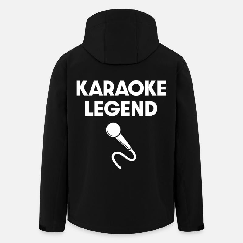 Karaoke Legend Microphone Design - Men’s Recycled Softshell Jacket by Stanley/Stella - black