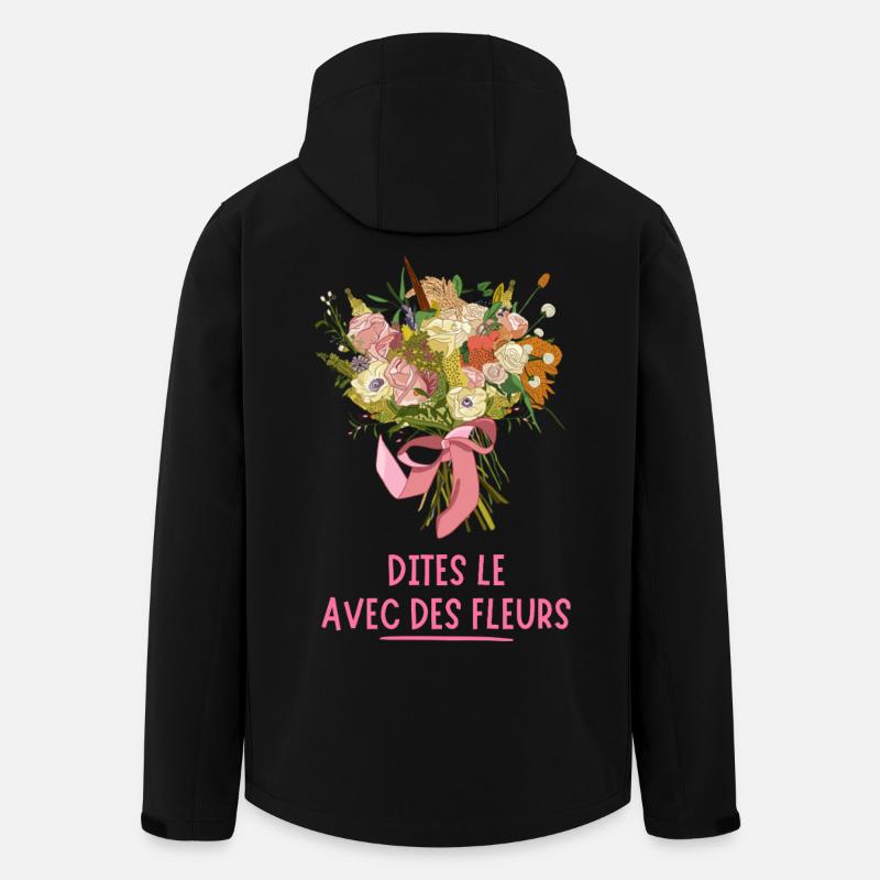 Dites le avec des FLEURS - Veste softshell homme en polyester recyclé Stanley/Stella - noir