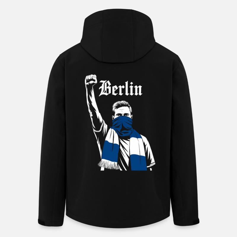 Berliner Demonstration Motiv - Recycelte Männer Softshell-Jacke von Stanley/Stella - Schwarz