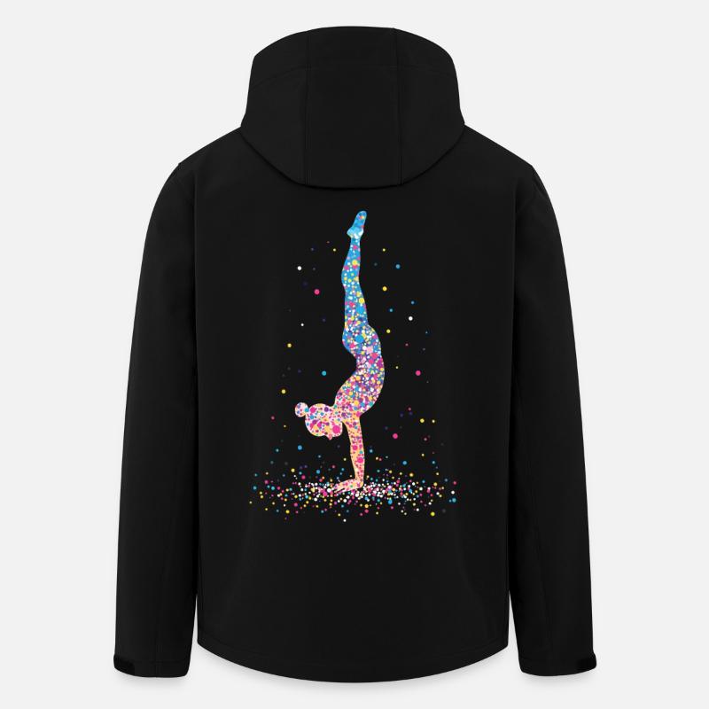Gymnastik Gymnastaste Akrobatik – Silhouette - Recycelte Männer Softshell-Jacke von Stanley/Stella - Schwarz