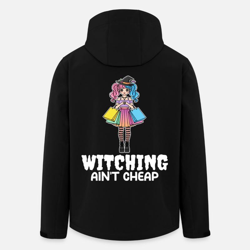 WITCHING AIN'T CHEAP - WITCH HALLOWEEN - Men’s Recycled Softshell Jacket by Stanley/Stella - black