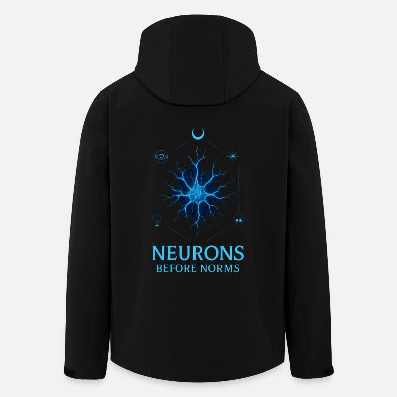 Les neurones avant les normes - Veste softshell homme en polyester recyclé Stanley/Stella - noir