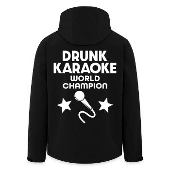 T-shirt du champion du monde de karaoké ivre - Veste softshell homme en polyester recyclé Stanley/Stella - noir - Dos - AI Model Male 185 light (185cm)