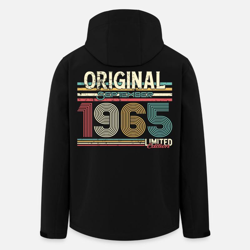 Retro September 1965 Design - Recycelte Männer Softshell-Jacke von Stanley/Stella - Schwarz