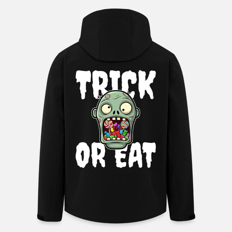 SÜSSES ODER ESSEN - ZOMBIE HALLOWEEN - Recycelte Männer Softshell-Jacke von Stanley/Stella - Schwarz
