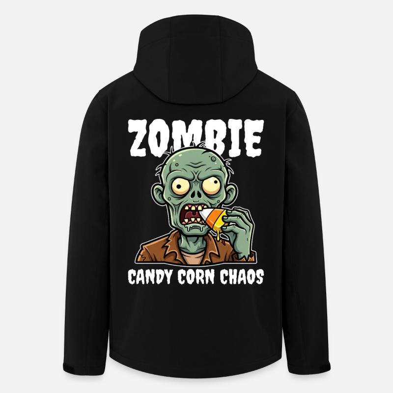 ZOMBIE CANDY CORN CHAOS - ZOMBIE HALLOWEEN - Veste softshell homme en polyester recyclé Stanley/Stella - noir
