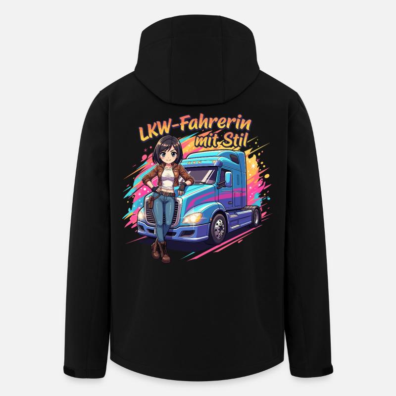 LKW-Fahrerin mit Stil - Recycelte Männer Softshell-Jacke von Stanley/Stella - Schwarz