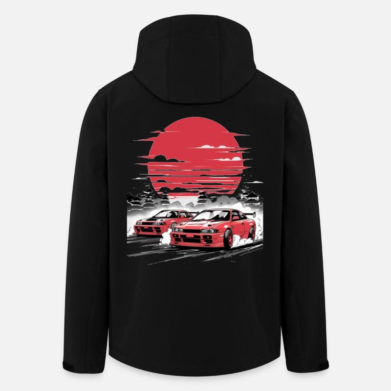 Retro Japan Car Drift Shirt - Recycelte Männer Softshell-Jacke von Stanley/Stella - Schwarz