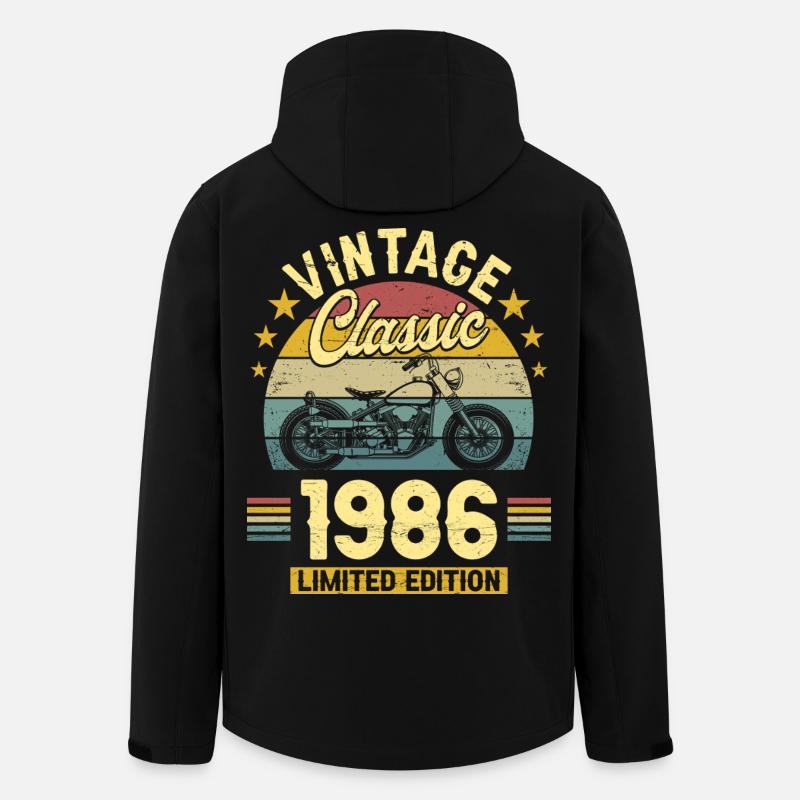 1986 Biker 40th Birthday Man - Men’s Recycled Softshell Jacket by Stanley/Stella - black