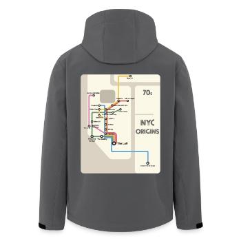 Die Ursprünge der NYC Disco - Recycelte Männer Softshell-Jacke von Stanley/Stella - Schwarz - Hinten - AI Model Male 185 light (185cm)