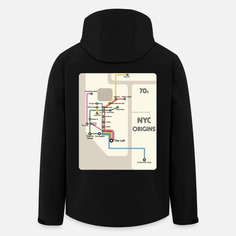 NYC Disco Origins - Men’s Recycled Softshell Jacket by Stanley/Stella - black