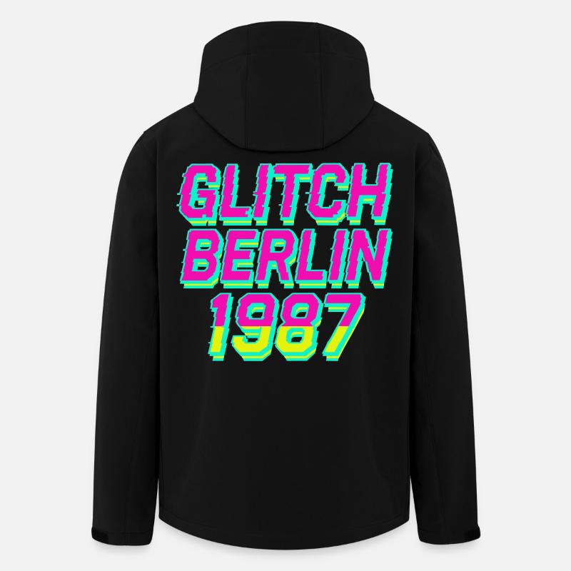 Glitch, Berlin 1987 - Men’s Recycled Softshell Jacket by Stanley/Stella - black