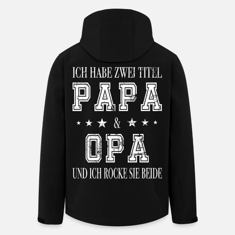 Papa & Opa in einer Person - Recycelte Männer Softshell-Jacke von Stanley/Stella - Schwarz