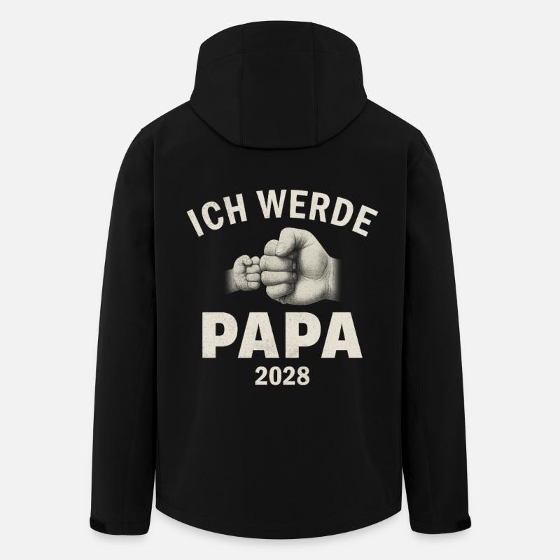 Ich werde Papa 2028 - Recycelte Männer Softshell-Jacke von Stanley/Stella - Schwarz