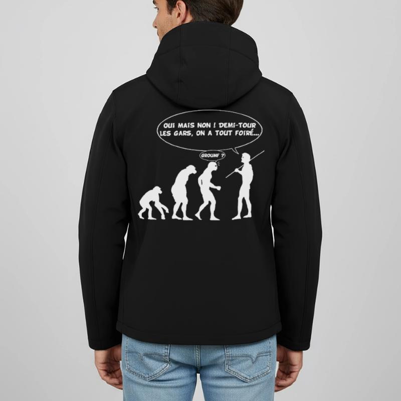 Erreur d'évolution (blanc) Veste softshell homme en polyester recyclé Stanley/Stella