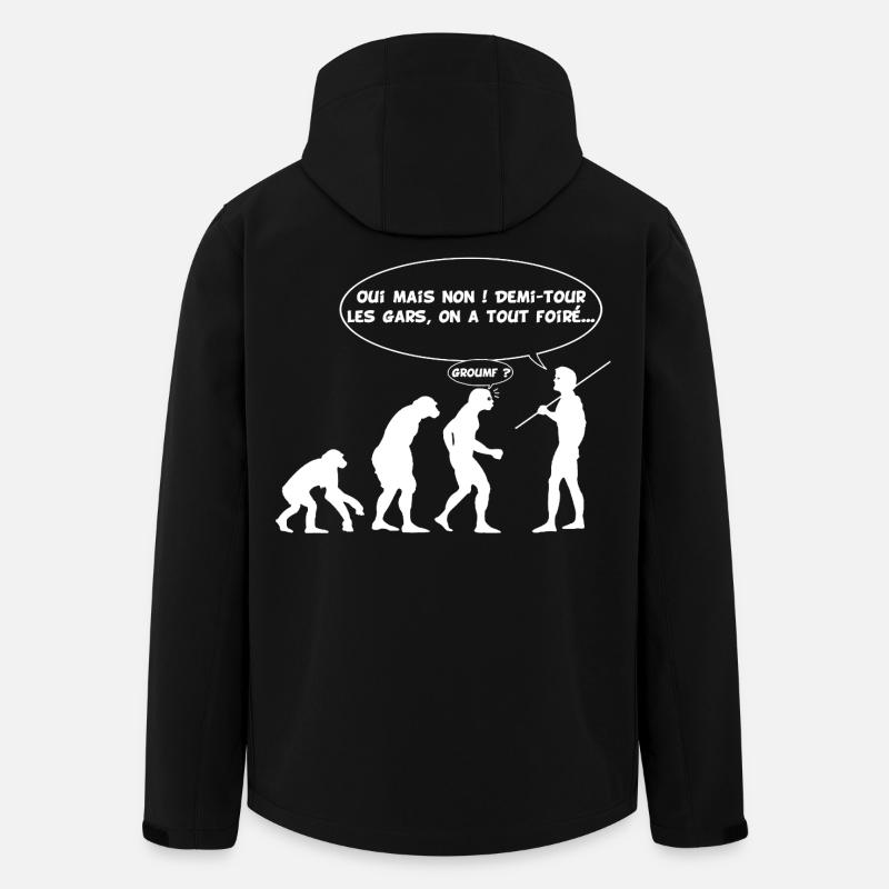 Evolution error (white) - Men’s Recycled Softshell Jacket by Stanley/Stella - black