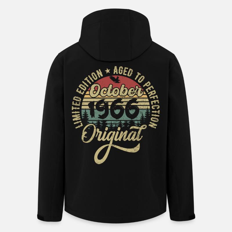 october 1966 anniversary october 1966 october - Men’s Recycled Softshell Jacket by Stanley/Stella - black