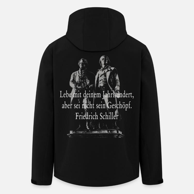 Friedrich Schiller Zitat - Recycelte Männer Softshell-Jacke von Stanley/Stella - Schwarz
