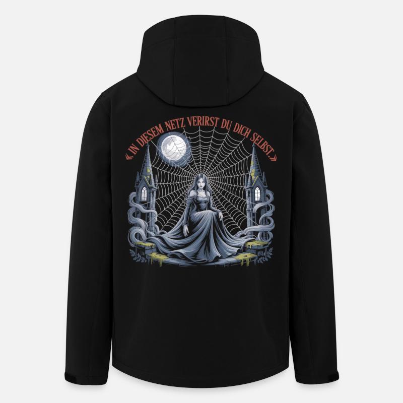 Gothic Spiderweb Woman Shirt - Men’s Recycled Softshell Jacket by Stanley/Stella - black