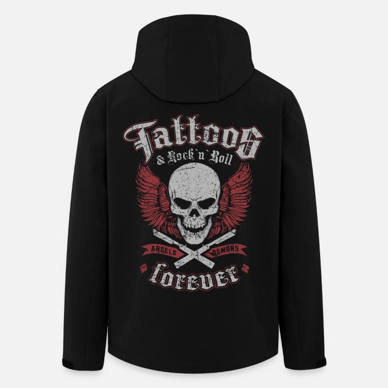 Tattoos & Rock N Roll Forever - Recycelte Männer Softshell-Jacke von Stanley/Stella - Schwarz
