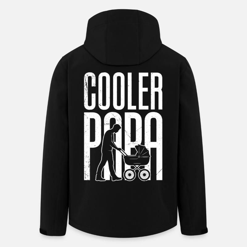 Dad-to-be COOL DAD Funny - Men’s Recycled Softshell Jacket by Stanley/Stella - black
