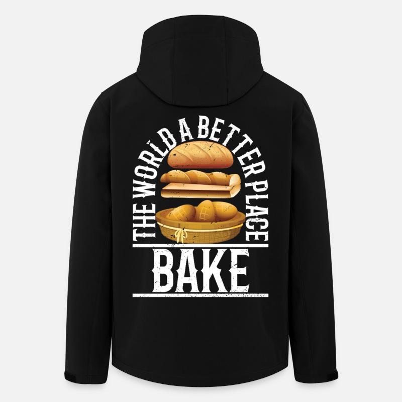 Bake the world a better place - Men’s Recycled Softshell Jacket by Stanley/Stella - black